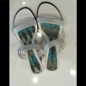 Nine West white sandals